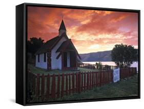 Onuku Marae, Akaroa, Banks Peninsula, South Island, New Zealand-Doug Pearson-Framed Stretched Canvas