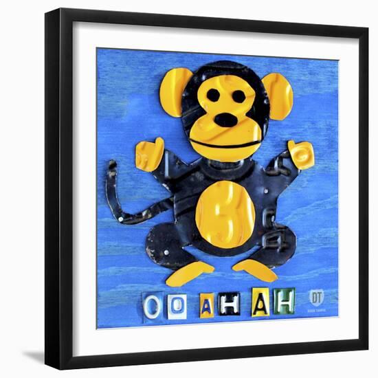 Oo Ah Ah the Monkey-Design Turnpike-Framed Giclee Print