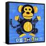 Oo Ah Ah the Monkey-Design Turnpike-Framed Stretched Canvas