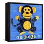 Oo Ah Ah the Monkey-Design Turnpike-Framed Stretched Canvas