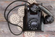 Old Rotary Telephone with the Handset off the Hook-oocoskun-Photographic Print