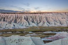 Scenic Sunset View of the South Dakota Badlands-oocoskun-Stretched Canvas