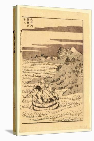 Ooigawa Okegoe No Fuji-Katsushika Hokusai-Stretched Canvas