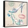 Ooooh La La Shoe-Barbara Lindner-Framed Stretched Canvas