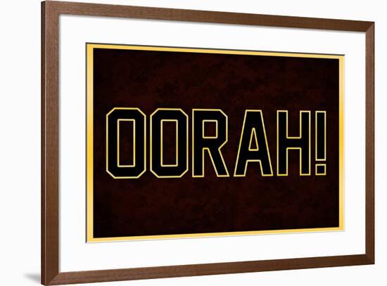 Oorah! Red and Gold Military-null-Framed Art Print