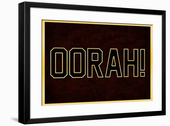 Oorah! Red and Gold Military-null-Framed Art Print