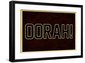 Oorah! Red and Gold Military-null-Framed Art Print