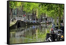 Oosteinde, Delft, South Holland, Netherlands, Europe-Hans-Peter Merten-Framed Stretched Canvas