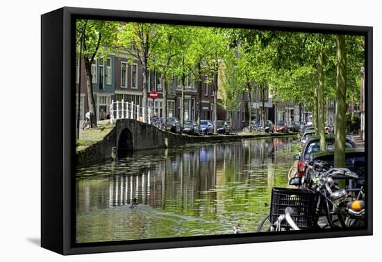 Oosteinde, Delft, South Holland, Netherlands, Europe-Hans-Peter Merten-Framed Stretched Canvas