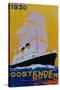 Oostende Dover Vintage Poster - Europe-Lantern Press-Stretched Canvas