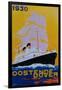 Oostende Dover Vintage Poster - Europe-Lantern Press-Framed Art Print