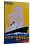 Oostende Dover Vintage Poster - Europe-Lantern Press-Stretched Canvas