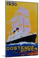 Oostende Dover Vintage Poster - Europe-Lantern Press-Mounted Art Print