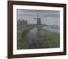 Oostzijdse Mill along the River Gein by Moonlight, c.1903-Piet Mondrian-Framed Premium Giclee Print