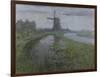 Oostzijdse Mill Along the River Gein by Moonlight, C. 1903-Piet Mondriaan-Framed Art Print