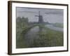 Oostzijdse Mill Along the River Gein by Moonlight, C. 1903-Piet Mondriaan-Framed Art Print