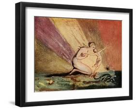 Oothoon Plucking Leutha's Flower by William Blake-William Blake-Framed Giclee Print