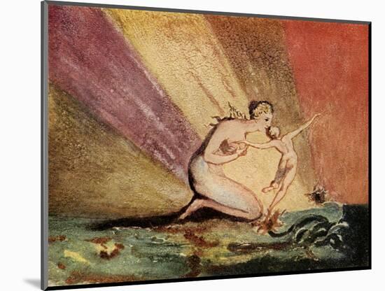 Oothoon Plucking Leutha's Flower by William Blake-William Blake-Mounted Giclee Print