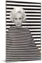 Op Art Fashion Model-null-Mounted Art Print