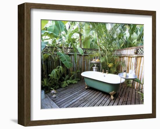 Open Air Bath at Luxury Hotel, Formerly Ian Fleming's House, Goldeneye, St. Mary-Sergio Pitamitz-Framed Photographic Print