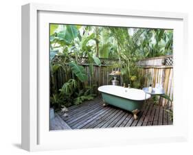 Open Air Bath at Luxury Hotel, Formerly Ian Fleming's House, Goldeneye, St. Mary-Sergio Pitamitz-Framed Photographic Print