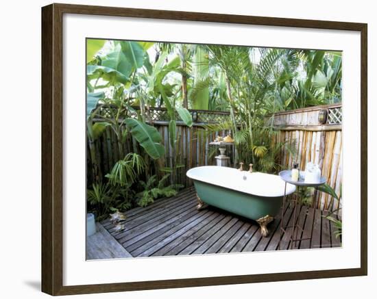 Open Air Bath at Luxury Hotel, Formerly Ian Fleming's House, Goldeneye, St. Mary-Sergio Pitamitz-Framed Photographic Print