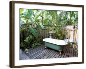 Open Air Bath at Luxury Hotel, Formerly Ian Fleming's House, Goldeneye, St. Mary-Sergio Pitamitz-Framed Photographic Print