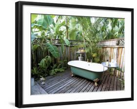 Open Air Bath at Luxury Hotel, Formerly Ian Fleming's House, Goldeneye, St. Mary-Sergio Pitamitz-Framed Photographic Print