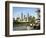 Open Air Cafe, and City Skyline, South Bank Promenade, Melbourne, Victoria, Australia-Peter Scholey-Framed Photographic Print