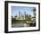 Open Air Cafe, and City Skyline, South Bank Promenade, Melbourne, Victoria, Australia-Peter Scholey-Framed Photographic Print