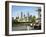 Open Air Cafe, and City Skyline, South Bank Promenade, Melbourne, Victoria, Australia-Peter Scholey-Framed Photographic Print