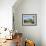 Open Air Cafe, and City Skyline, South Bank Promenade, Melbourne, Victoria, Australia-Peter Scholey-Framed Photographic Print displayed on a wall