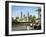 Open Air Cafe, and City Skyline, South Bank Promenade, Melbourne, Victoria, Australia-Peter Scholey-Framed Photographic Print