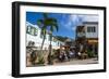 Open air cafe in Windwardside, Saba, Netherland Antilles, West Indies, Caribbean, Central America-Michael Runkel-Framed Photographic Print