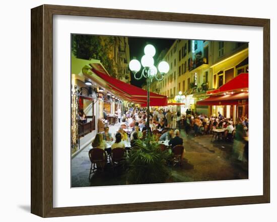 Open Air Cafes and Restaurants, Nice, Cote d'Azure, Provence, France, Europe-Walter Rawlings-Framed Photographic Print