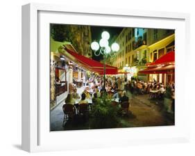 Open Air Cafes and Restaurants, Nice, Cote d'Azure, Provence, France, Europe-Walter Rawlings-Framed Photographic Print