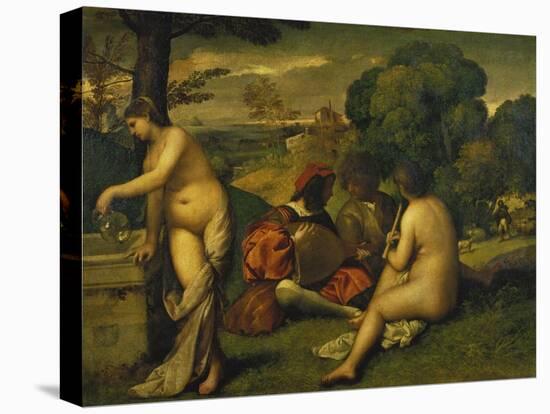 Open-Air Concert-Titian (Tiziano Vecelli)-Stretched Canvas