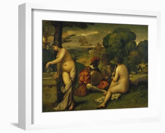 Open-Air Concert-Titian (Tiziano Vecelli)-Framed Giclee Print