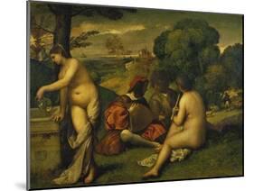 Open-Air Concert-Titian (Tiziano Vecelli)-Mounted Giclee Print