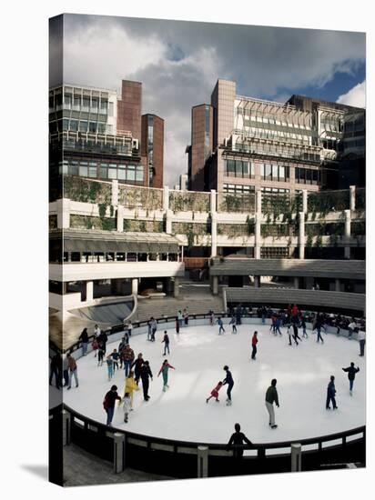 Open Air Ice Rink, Broadgate, City of London, London, England, United Kingdom-Adam Woolfitt-Stretched Canvas