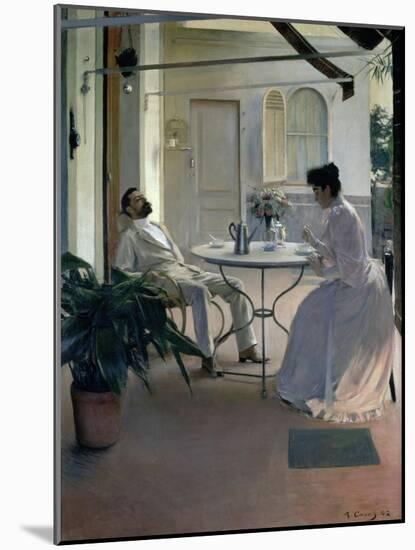 Open Air Interior, Barcelona, 1892-Ramon Casas i Carbo-Mounted Giclee Print