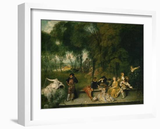 Open Air Party-Jean Antoine Watteau-Framed Giclee Print