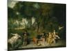 Open Air Party-Jean Antoine Watteau-Mounted Giclee Print