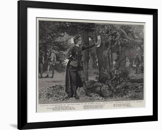 Open-Air Performance of As You Like It at Coombe House, Surrey, Lady Archibald Campbell as Orlando-null-Framed Giclee Print