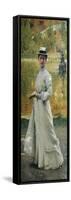 Open-Air Portrait or Lady in the Garden, 1902-Giacomo Grosso-Framed Stretched Canvas