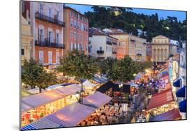 Open Air Restaurants in Cours Saleya-Amanda Hall-Mounted Photographic Print