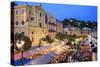 Open Air Restaurants in Cours Saleya-Amanda Hall-Stretched Canvas