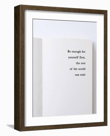 Open Book - Be Enough-Tom Frazier-Framed Giclee Print