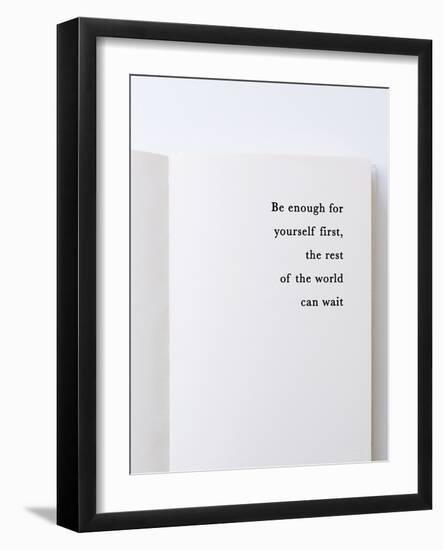 Open Book - Be Enough-Tom Frazier-Framed Giclee Print