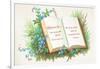 Open Book, Christmas Card-English School-Framed Giclee Print